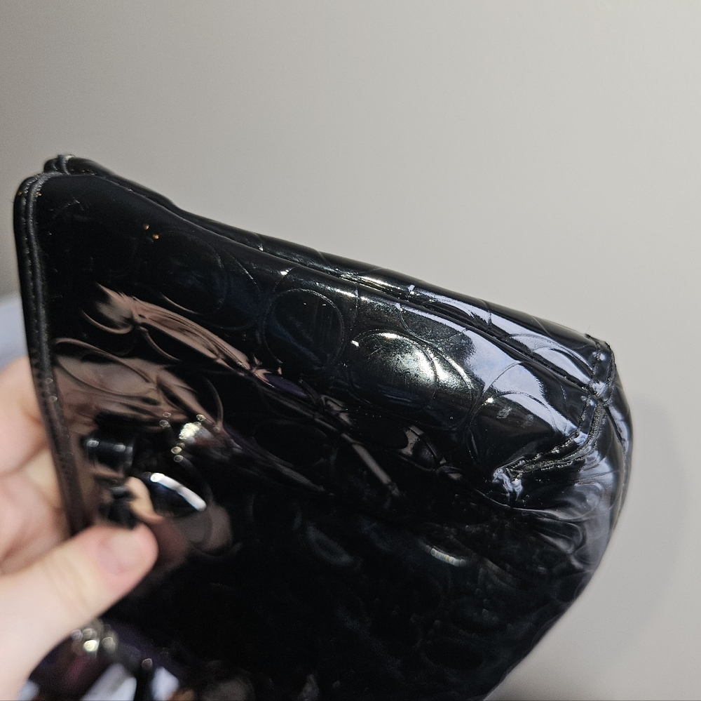 Coach Black Patent Leather Wristlet - Picture 11 of 12